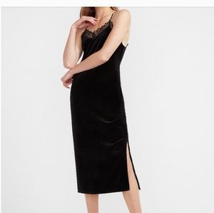 Express velvet midi dress NWOT